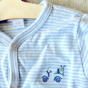 Blue Striped Premier Golf Footie Pajamas